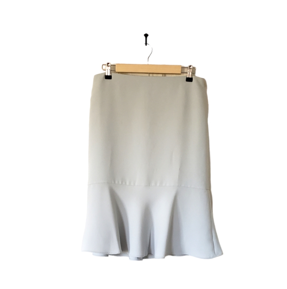 Womens Talbot's Pastel Mint Green Skirt with Ruffled Hem - 8